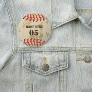 Personalized Vintage Baseball Name Number Retro Tag