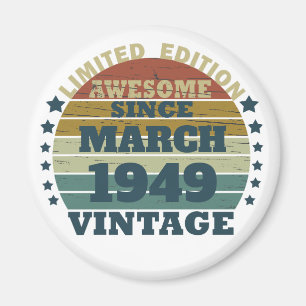 Personalized vintage birthday gift idea magnet