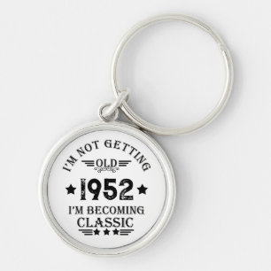 Personalized vintage birthday gift key ring