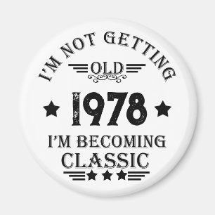 Personalized vintage birthday gift magnet