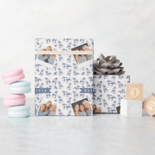 Personalized Vintage Blue Horse Classic Country Wrapping Paper