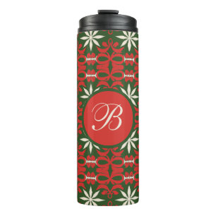 Personalized Vintage Christmas/winter patterned  Thermal Tumbler