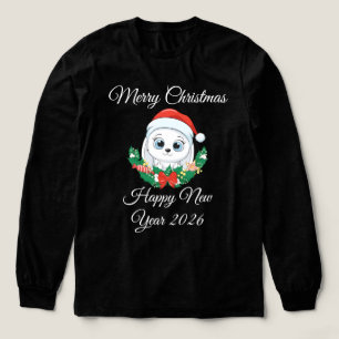 Personalized Vintage Panda Christmas Retro Holiday Tri-Blend Shirt