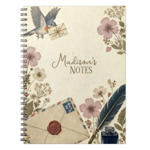 Personalized Vintage Postal Notebook