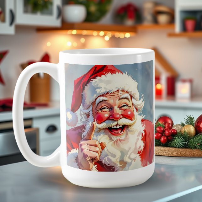 Personalized Vintage Santa Claus Christmas Coffee Mug (Creator Uploaded)