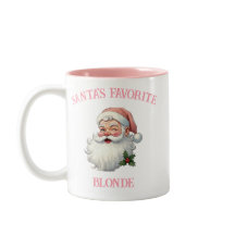 Personalized Vintage Santa's Favorite Pink Xmas 