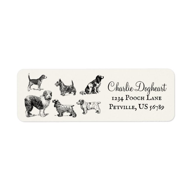 Personalized Vintage Victorian Various Dog Breeds (Front)