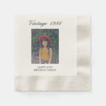 Personalized Vintage Year Retro Photo Birthday