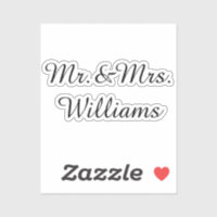 Personalized Vinyl Custom Wedding Sign Last Name