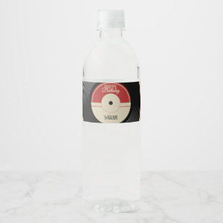 Personalized Vinyl Record Food & Beverage Label Se