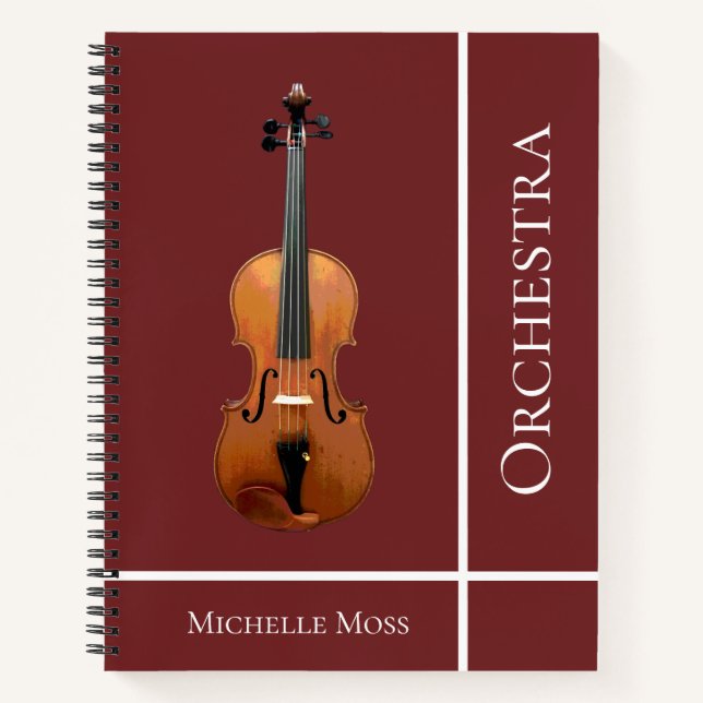 Personalized Violin  Notebook (Front)