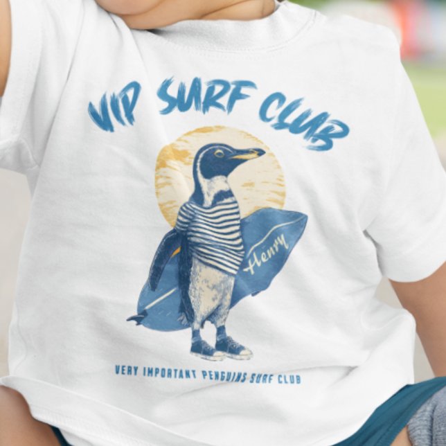 Personalized VIP Surf Club Penguin Custom Name Tee (Creator Uploaded)