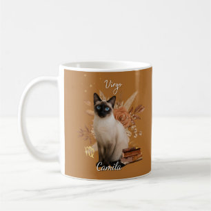 Personalized Virgo Cat Mug with Name