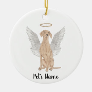 Personalized Vizsla Sympathy Memorial Ceramic Tree Decoration