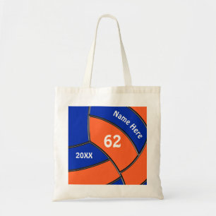 Personalized Volleyball Gifts for Players, Blue Tote Bag
