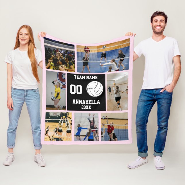 Personalized Volleyball Senior Night Keepsake Fleece Blanket (In Situ)