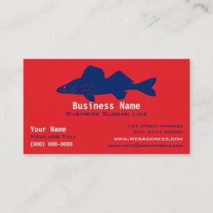 Personalized Walleye Fishing Guide / Charter  Busi Business Card