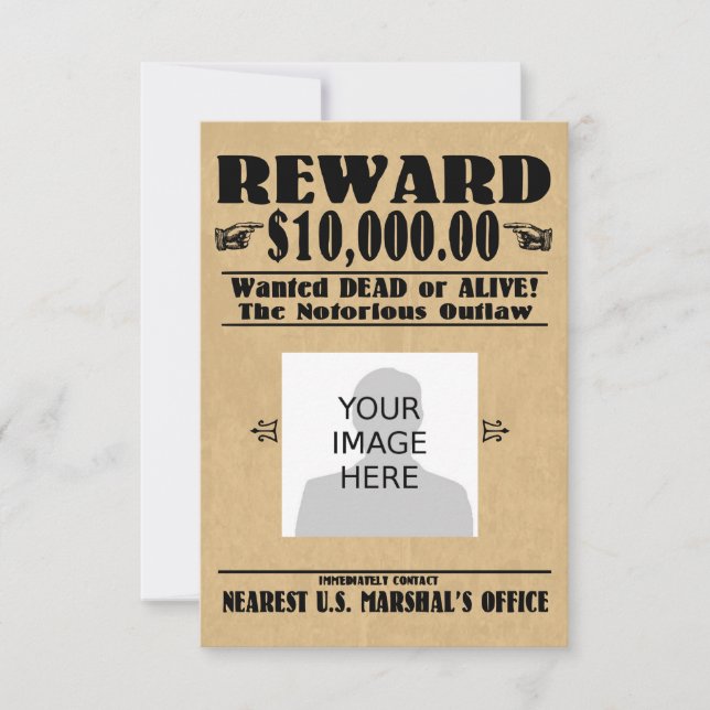 Personalized Wanted Dead or Alive (Front)