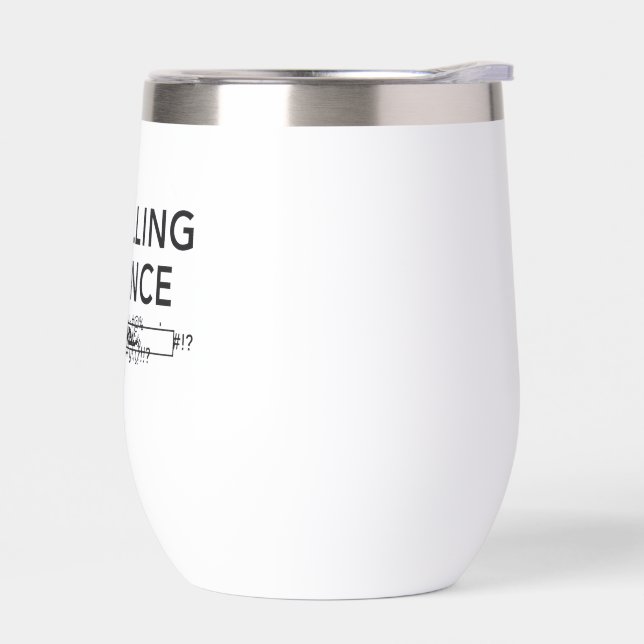 personalized water bottle, installing patience (Left)