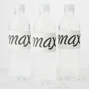 personalized water bottle label