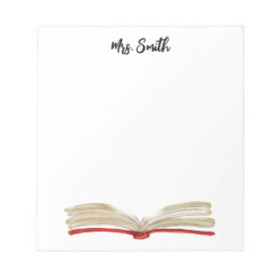 PERSONALIZED WATERCOLOR BOOK notepad