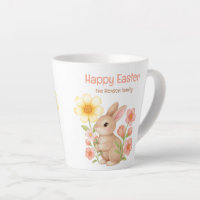 Personalized Watercolor Bunny Happy Easter