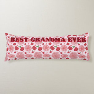 Personalized Watercolor Cherry Floral Pattern,  Body Cushion