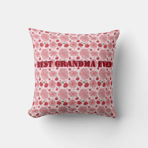 Personalized Watercolor Cherry Floral Pattern,  Cushion