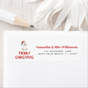Personalized Watercolor Christmas Goose Duck