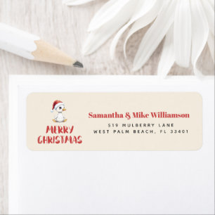 Personalized Watercolor Christmas Goose Duck