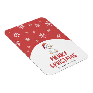 Personalized Watercolor Christmas Goose Duck  Magnet
