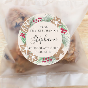Personalized Watercolor Cookie Exchange Classic Round Sticker