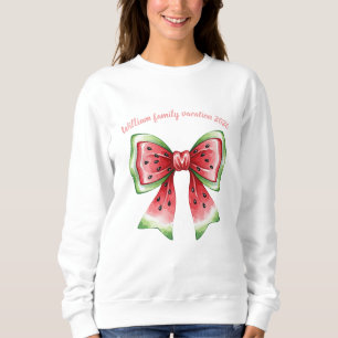 Personalized watercolor coquette bowtie ribbon  sweatshirt