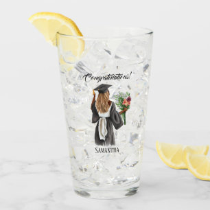 Personalized Watercolor Graduation (13) Glass