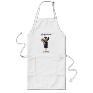 Personalized Watercolor Graduation (8) Long Apron