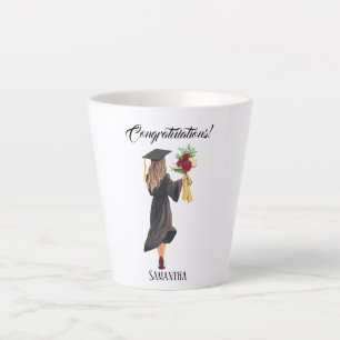 Personalized Watercolor Graduation  Latte Mug
