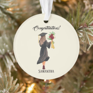 Personalized Watercolor Graduation  Ornament