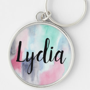 Personalized Watercolor Keychain