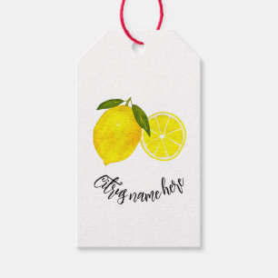 Personalized Watercolor Lemon Gift Tags
