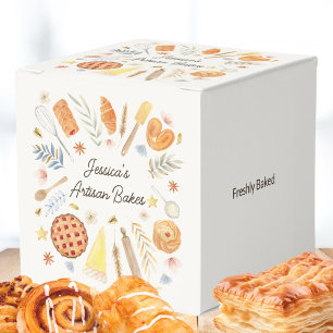 Personalized Watercolor Pastry Baking Bakery Favour Box