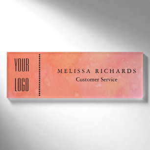 Personalized Watercolor Small Name Badge
