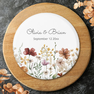 Personalized Watercolor Wildflower Pretty Floral Magnet