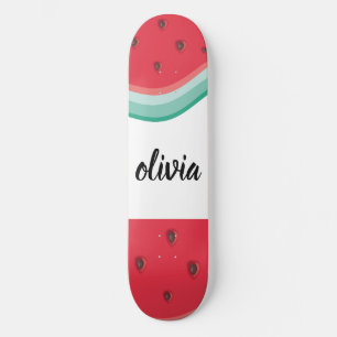 Personalized watermelon skateboard