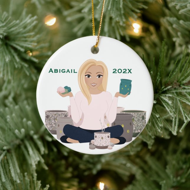 Personalized Wax Warmer Woman Ceramic Tree Decoration (Tree)