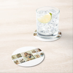 Personalized We Love You Mommy Paper Coaster