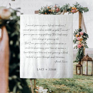 Personalized Wedding Ceremony Backdrop Banner Tapestry