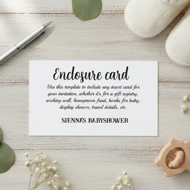 "Personalized Wedding Enclosure Cards" Card (Creator Uploaded)
