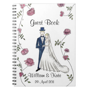 Personalized Wedding Guest Book Notebook