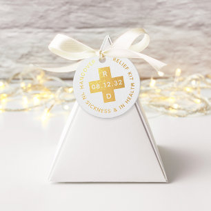 Personalized Wedding Hangover Relief Kit Favour Tags