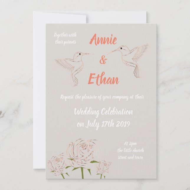 Personalized wedding invitation (Front)